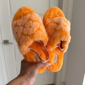 UGG Vibrant Orange Floral Slippers